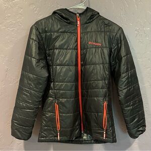 Columbia Kids Puffer Jacket - Black and Pink - L